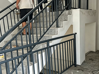 Y061 Balustrade d'escalier en acier zinc 