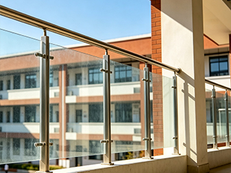 Y055 Balcon en verre en acier inoxydable 